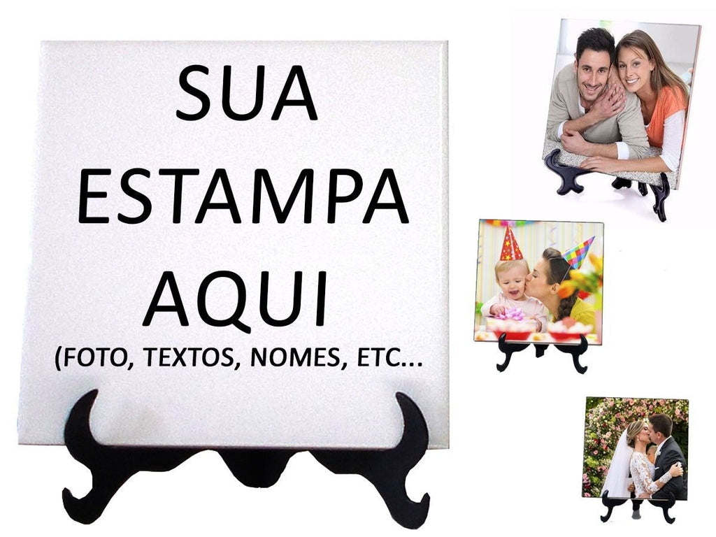 Azulejo Decorativo 15x15 cm com suporte